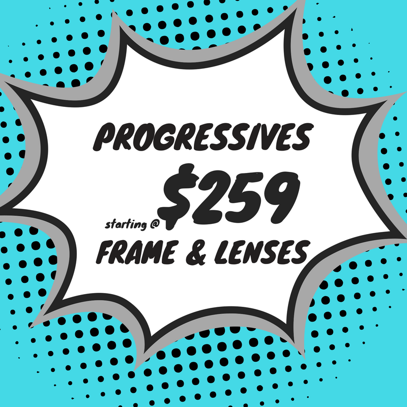  progressive safety eyeglasses (Frame &amp; lenses) starting at $259 